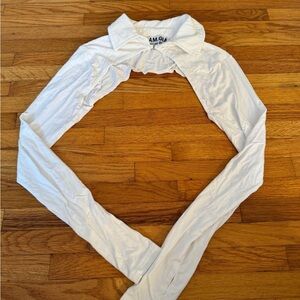 I AM-GIA White Long Sleeve bolero
